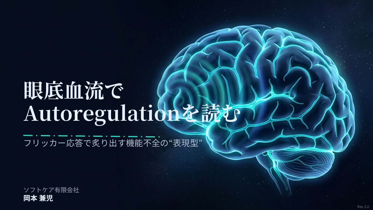 眼底血流, Autoregulation, フリッカー応答, 機能不全, LSFG, ソフトケア 眼底血流, Autoregulation, フリッカー応答, 機能不全, LSFG, ソフトケア